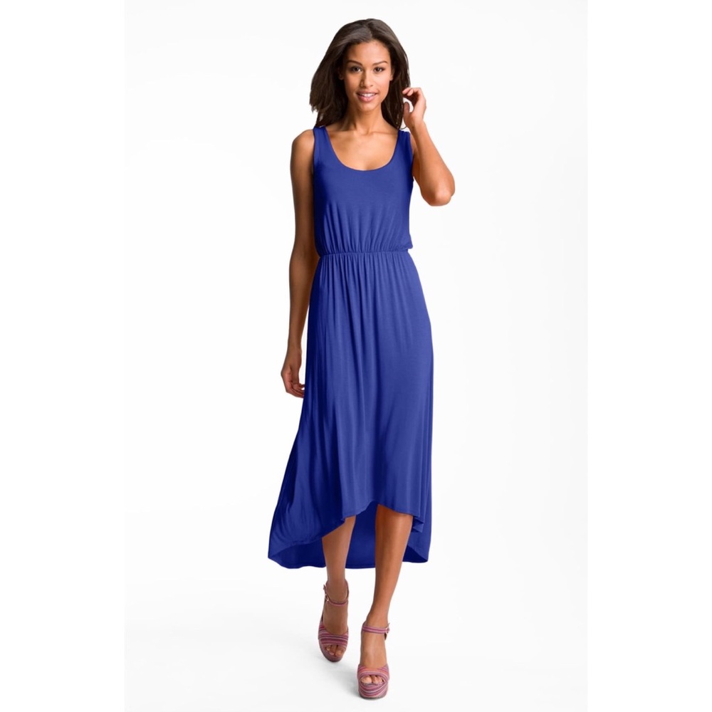 FELICITY & COCO High/Low Jersey Tank Dress Cobalt